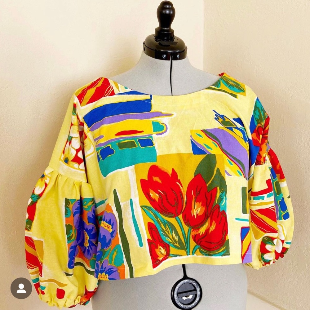 Handmade top by artist Vida Vasquez